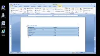 Microsoft Word 2007 Sorting the rows of a table