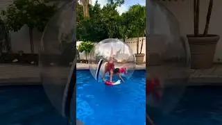 Zorb Ball + WALKING ON WATER #flexibility #contortion #bubble #contortionist #watersport #extreme