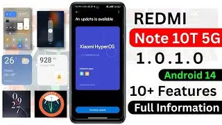 Redmi Note 10T 5G HyperOS 1.0.1.0 Update [ Android 14 ] Release Date | 10+ Features | New Update 🔥