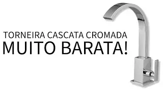 Unboxing/Overview: Torneira para banheiro Cromada móvel 1/4 Cascata, por menos de 200!