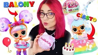 URODZINOWE LOL Surprise w TORCIE 🎂 Balonowe Włosy 🎈 Hello Kitty