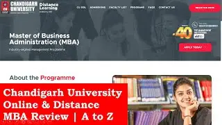 Chandigarh University Online MBA Review | Is CU Best for MBA Degree?