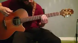 Drop D tuning slide guitar with Boss DD7 delay pedal