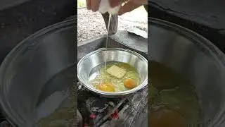 نیمروی زغالی در خانه های چوبی جوارم مازندران  #food