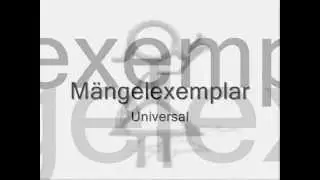 MNGLxMPLR - Mängelexemplar // Universal