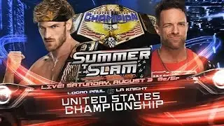 Official match confirmed for the United States championship Logan Paul vs LA knight