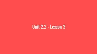 JNEL POE: Unit 2.2 - Lesson 3