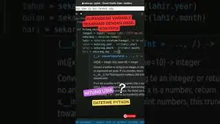 tutorial python hitung usia #python #programming #pythonbasics #pythonbegginer #djangoproject
