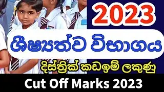 2023 Scholarship Exam District Cut off Marks | 2023 ශීෂ්‍යත්වය දිස්ත්‍රික් කඩඉම් ලකුණු