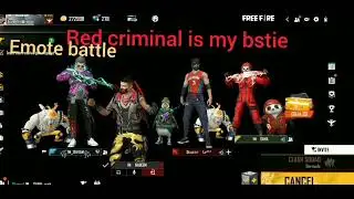 Red Criminal showing me emote | Emote Battle Free fire new Video | 