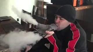 Vaping into glove