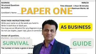 AS Business Paper 1 Survival Guide Cambridge International Business. (CAIE)