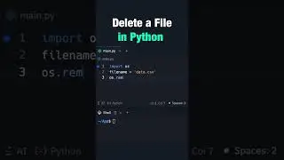 Delete a File in Python  #softlinks #python #softwaredevelopment #softwareengineering