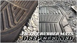 Disgusting 🤮 Rubber Floor Mats Get Deep Cleaned - ASMR Detailing