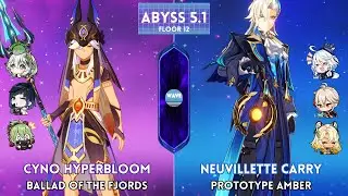 C1 Cyno Hyperbloom & C1 Neuvillette Carry | Spiral Abyss 5.1 - Genshin Impact