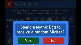 DONATING A MYTHIC EGG TO THE STICKER PRINTER!!! (Bee Swarm Simulator)