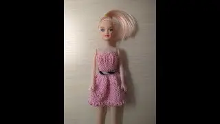 Вяжем спицами платье для куклы, просто и красиво!