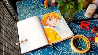 Zenitsu Agatsuma watercolor painting step by step/Demon slayer corps painting
