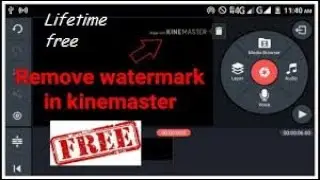 How to remove watermark from kinemaster. (free)