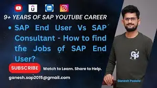 SAP End User Vs SAP Consultant - How to find the Jobs of SAP End User?