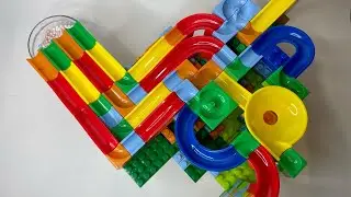 Colourful marbles, Marble Run easy fun