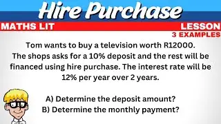 Hire Purchase Maths Lit