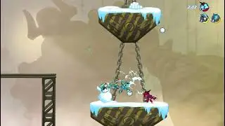 Brawlhalla snowball fight  1v2