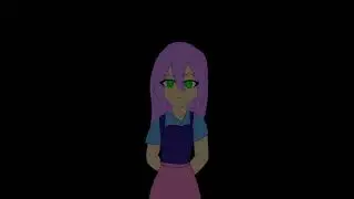 ANIME GIRL SLOWLY APPEARING ON A DARK BACKGROUND
