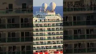 Iona signally other P&O ship - Christmas Eve - Part 3 #cruise #cruiseship #christmas #shorts