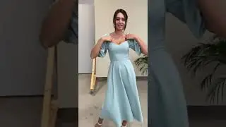 light blue dress