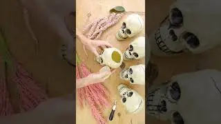 DIY Skull Vase for Halloween Decor #shorts