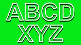 A to Z green screen video | ABCD green screen effect | capital letter