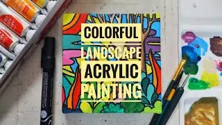 Topical landscape acrylic painting