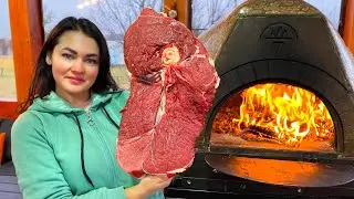The Best Dinner of Juicy 5kg Medium-Rare Beef Steak with Potatoes