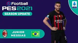 JUNIOR MESSIAS face+stats (AC Milan) How to create in PES 2021