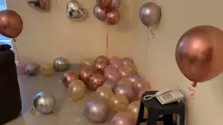 Simple surprise birthday party deco arrangement at home  #birthdaycelebration