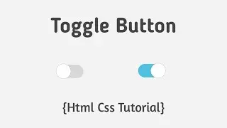 Toggle Button In Hindi 2021| Toggle Button Using Html Css
