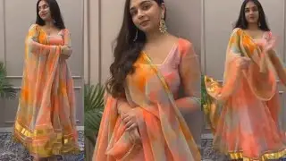 Anarkali dress cutting and stitching/Umbrella Gown cutting and stitching