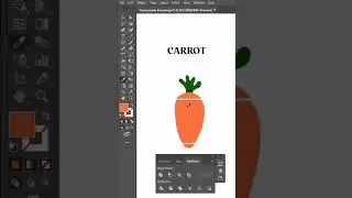 Carrot 🥕 Letter Logo | tutorial in illustration | #blend tool | #shortvideo | #tutorial | #logos