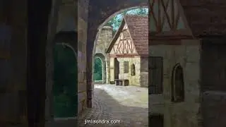 Beautiful Old Village House Painting / JMLisondra #art #painting #acryliclandscape #easypainting