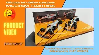 Unboxing & Product video - Minichamps 1:43 Mclaren MCL35M Team 2 car Set Monaco GP 2021 F1 modelcar