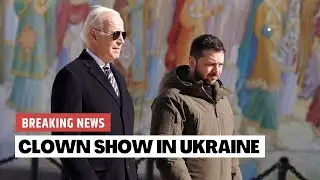 Biden and Zelenskiy walk in a clown show in Kyiv