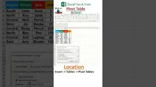 Pivot Table Excel 💪 #excel #exceltricks #exceltips #exceltipsandtricks #exceltipstricks