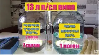 ЧАЧА из п/сл вина 13 литров - какой выход?