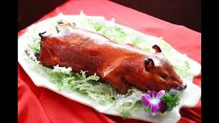 Delicious roasted Pork in the wedding of the ethnic minority in mountainous Vietnam