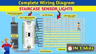 Staircase Sensor Light Wiring / Installation l Profile light wiring l House Wiring 