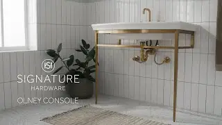 A Versatile Statement Piece in Any Bathroom - The Olney Console Sink with Metal Stand
