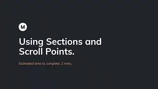 How to Use Sections and Scroll Points in Carrd | Carrd Basics