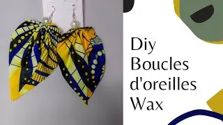 DIY BOUCLES D'OREILLES FEUILLES EN TISSUS WAX