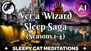 Harry Potter Sleep Story Collection - 'Yer a Wizard' Combined (Parts 1-4) Black Screen / Music & SFX